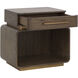 Taro 28.25 X 26.5 inch Brown / Brushed Gold Nightstand